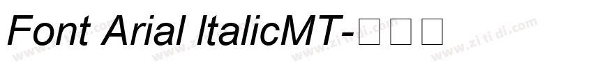Font Arial ltalicMT字体转换